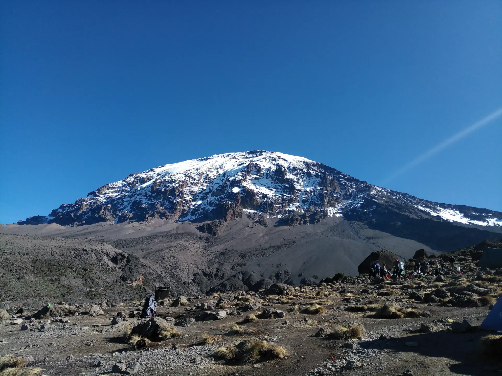 Kibo peak seen from the Shira Plateau